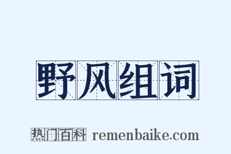 野风组词是什么意思的图片